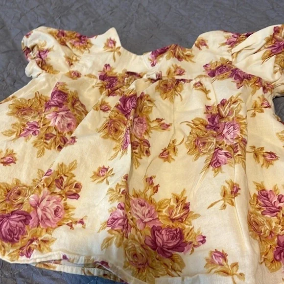 JANIE and Jack puff sleeve floral dress 18-24m - Picture 2 of 5